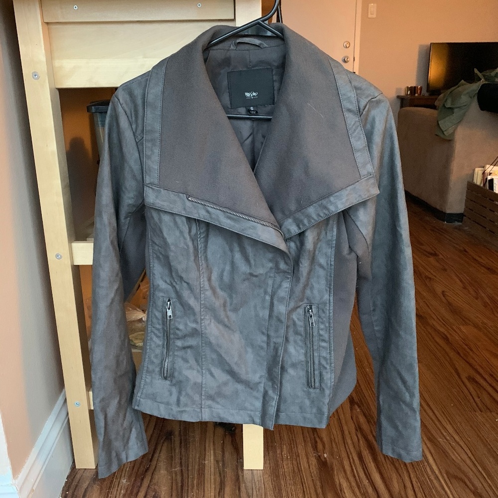 Grey Mossimo Leather Jacket